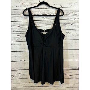 Women's Aqua Eve Swimsuit Dress Black 28W